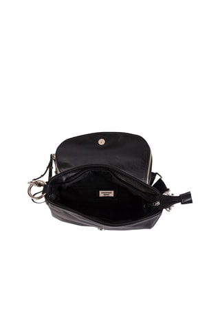 Borsa a tracolla in pelle Pontida - Nero