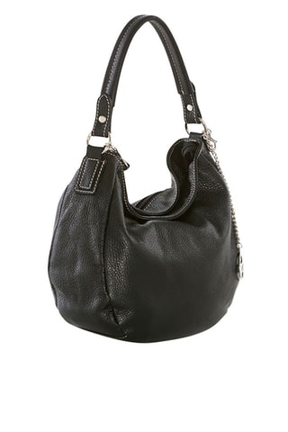 Borsa a spalla in pelle Molise - Nero