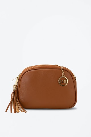 Sac bandoulière en cuir Gradisca - Marron et doré