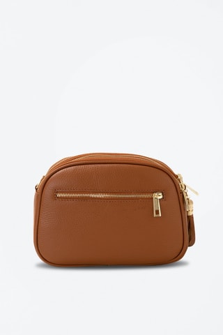 Sac bandoulière en cuir Gradisca - Marron et doré