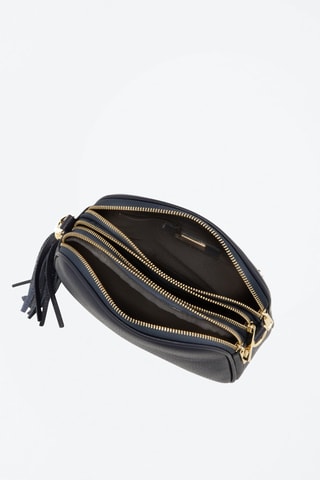 Sac bandoulière en cuir Gradisca - Bleu et doré