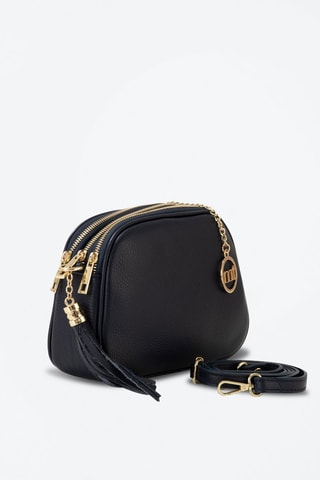 Sac bandoulière en cuir Gradisca - Bleu et doré