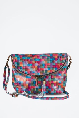 Borsa a tracolla in pelle Famagosta - Multicolore