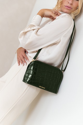 Borsa a tracolla in pelle - Verde