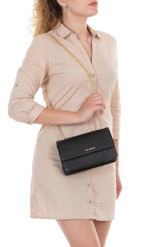 Sac bandoulière en cuir Bagarotti - Noir