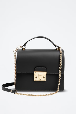 Borsa a mano in pelle - Nero
