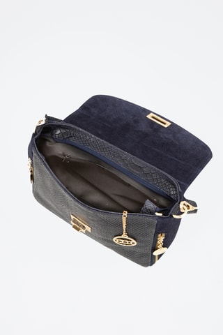 Borsa a tracolla in pelle Dergano - Blu