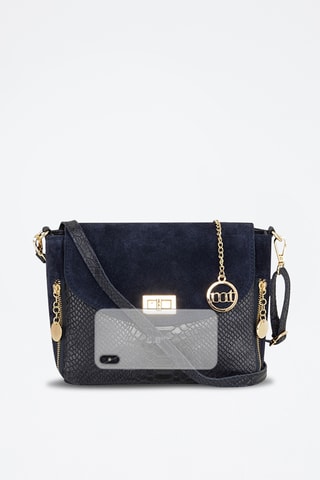 Borsa a tracolla in pelle Dergano - Blu