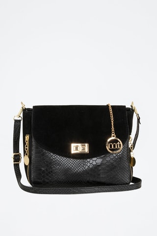 Borsa a tracolla in pelle Dergano - Nero