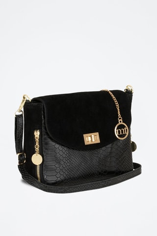 Borsa a tracolla in pelle Dergano - Nero