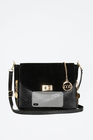 Borsa a tracolla in pelle Dergano - Nero