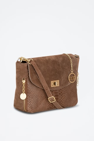 Borsa a tracolla in pelle Dergano - Marrone