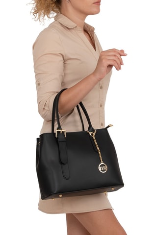 Borsa a mano in pelle Camerino - Nero