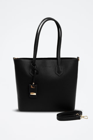 Shopping bag in pelle - Nero