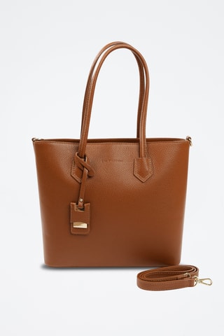 Shopping bag in pelle - Marrone