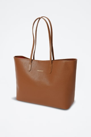Shopping bag in pelle Bassini - Marrone
