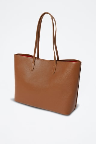 Shopping bag in pelle Bassini - Marrone