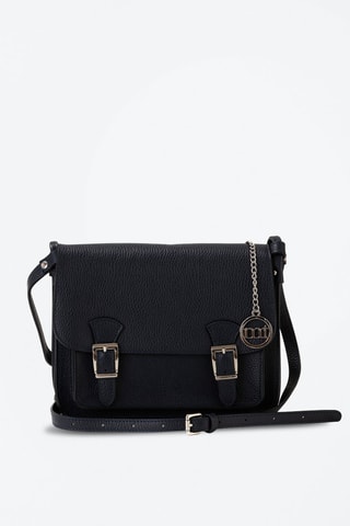 Sac bandoulière en cuir Ontani - Bleu et argenté