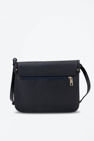 Sac bandoulière en cuir Ontani - Bleu et argenté