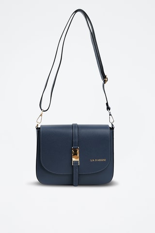 Sac bandoulière en cuir Follone - Bleu marine