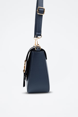 Sac bandoulière en cuir Follone - Bleu marine