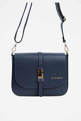Sac bandoulière en cuir Follone - Bleu marine