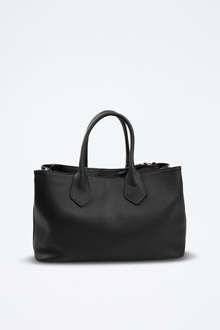 Borsa a mano in pelle - Nero