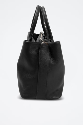 Borsa a mano in pelle - Nero