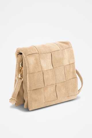 Borsa a tracolla in pelle Empoli - Dorato e grigio