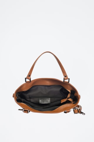 Sac bandoulière en cuir Alserio - Marron