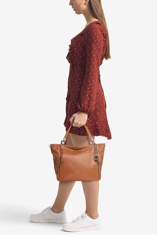 Sac bandoulière en cuir Alserio - Marron