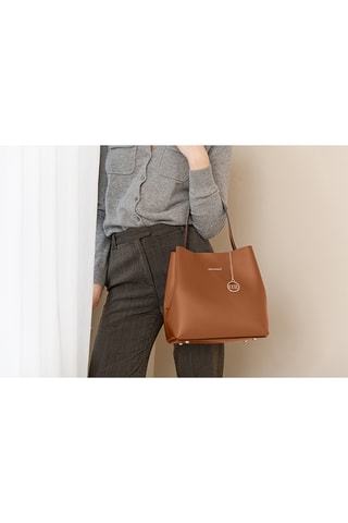 Borsa a spalla in pelle Trilussa - Marrone