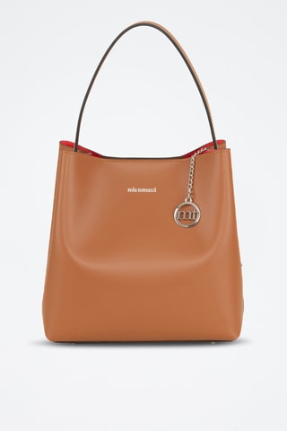 Borsa a spalla in pelle Trilussa - Marrone