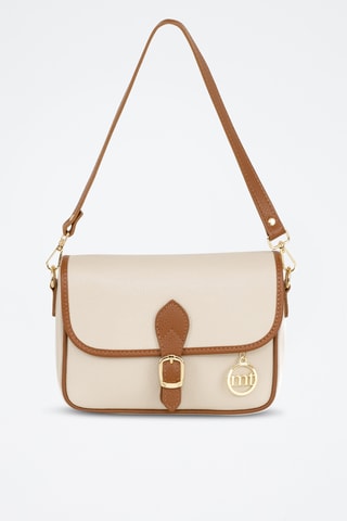 Sac bandoulière en cuir Madruzzo - Beige