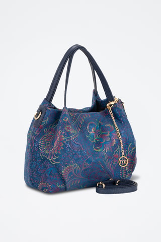 Borsa a mano in pelle Gonfalone - Blu