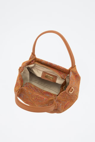 Borsa a mano in pelle Gonfalone - Cammello