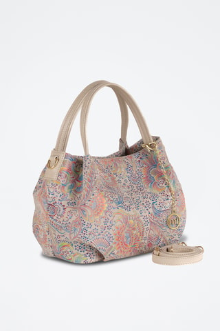 Borsa a mano in pelle Gonfalone - Bianco
