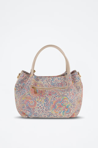 Borsa a mano in pelle Gonfalone - Bianco