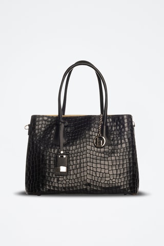 Borsa a mano in pelle Allia - Nero