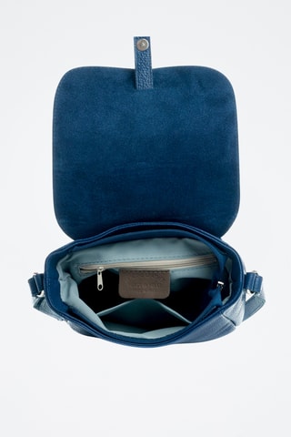 Sac bandoulière en cuir Mella - Bleu