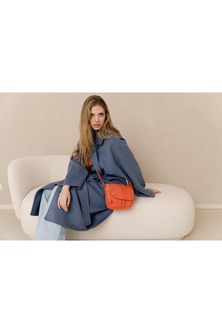 Sac bandoulière en cuir Mella - Orange