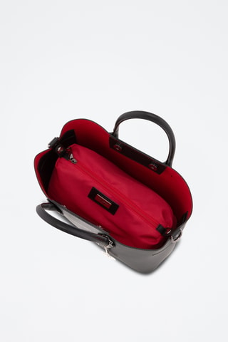 Borsa a mano in pelle Aspromonte - Nero