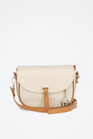 Sac bandoulière en cuir Neva - Beige