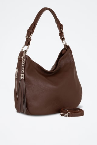 Borsa a spalla in pelle Monate - Marrone