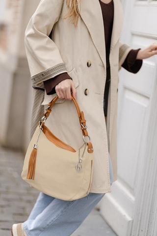 Borsa a mano in pelle Garga - Beige
