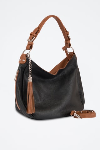 Borsa a mano in pelle Garga - Marrone e nero