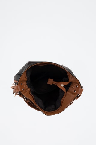 Borsa a mano in pelle Garga - Marrone e nero