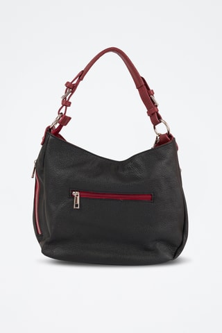 Borsa a mano in pelle Garga - Nero e rosso