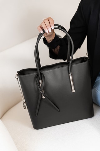 Borsa a mano in pelle Mallero - Nero