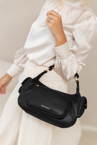 Borsa a mano in pelle Bechi - Nero